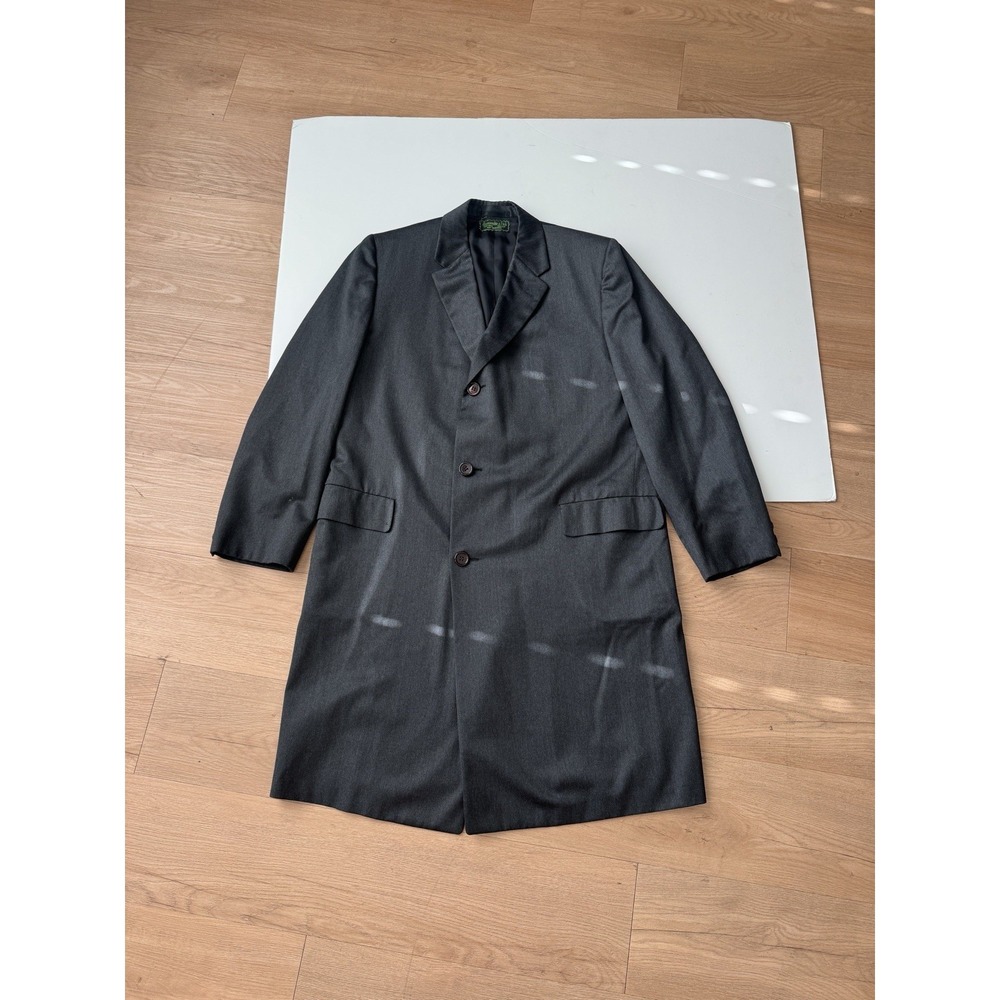 Vintage 60s Abercrombie And Fitch Blazer Trench Jacket 42 Reg /XL Grey Wool - Picture 11 of 11